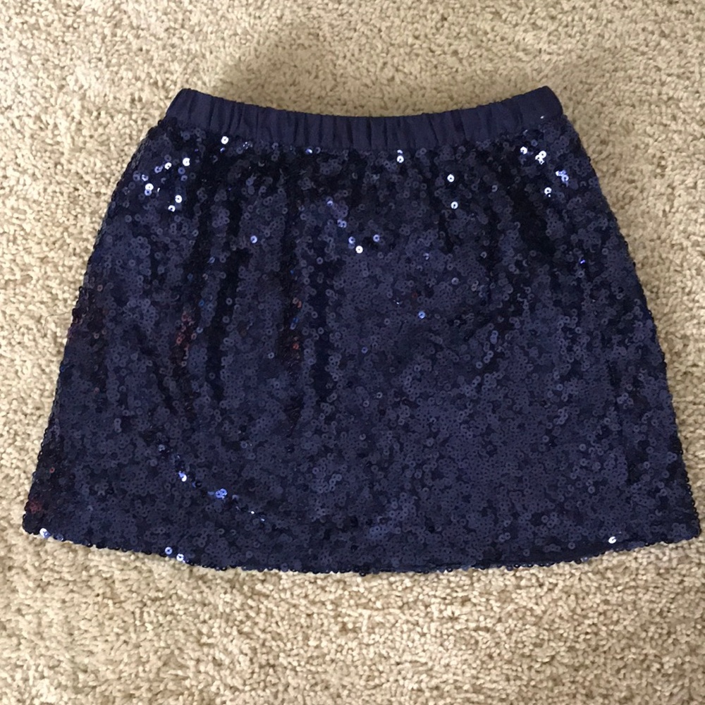NWT Navy sequined skirt